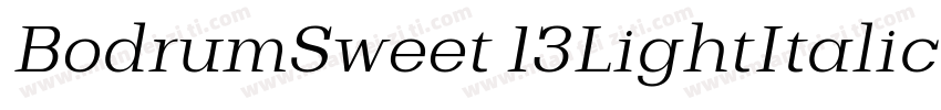 BodrumSweet 13LightItalic字体转换